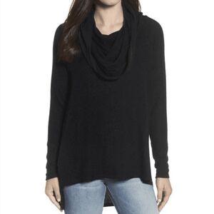 Gap Dark Gray Super Soft Cowl Neck Tunic Long Sleeve Knit Top Sweater XL Tall